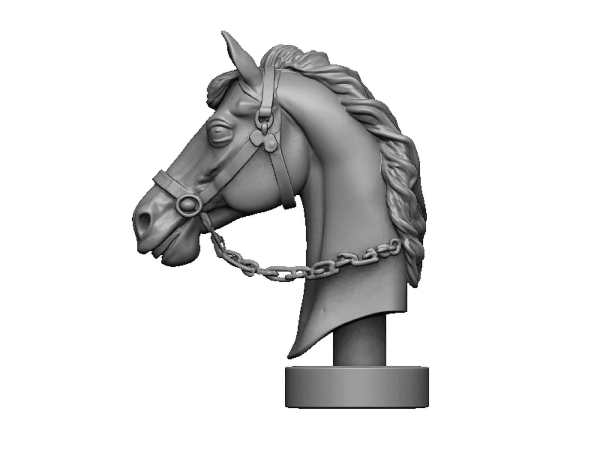 horse head 3D print model_5