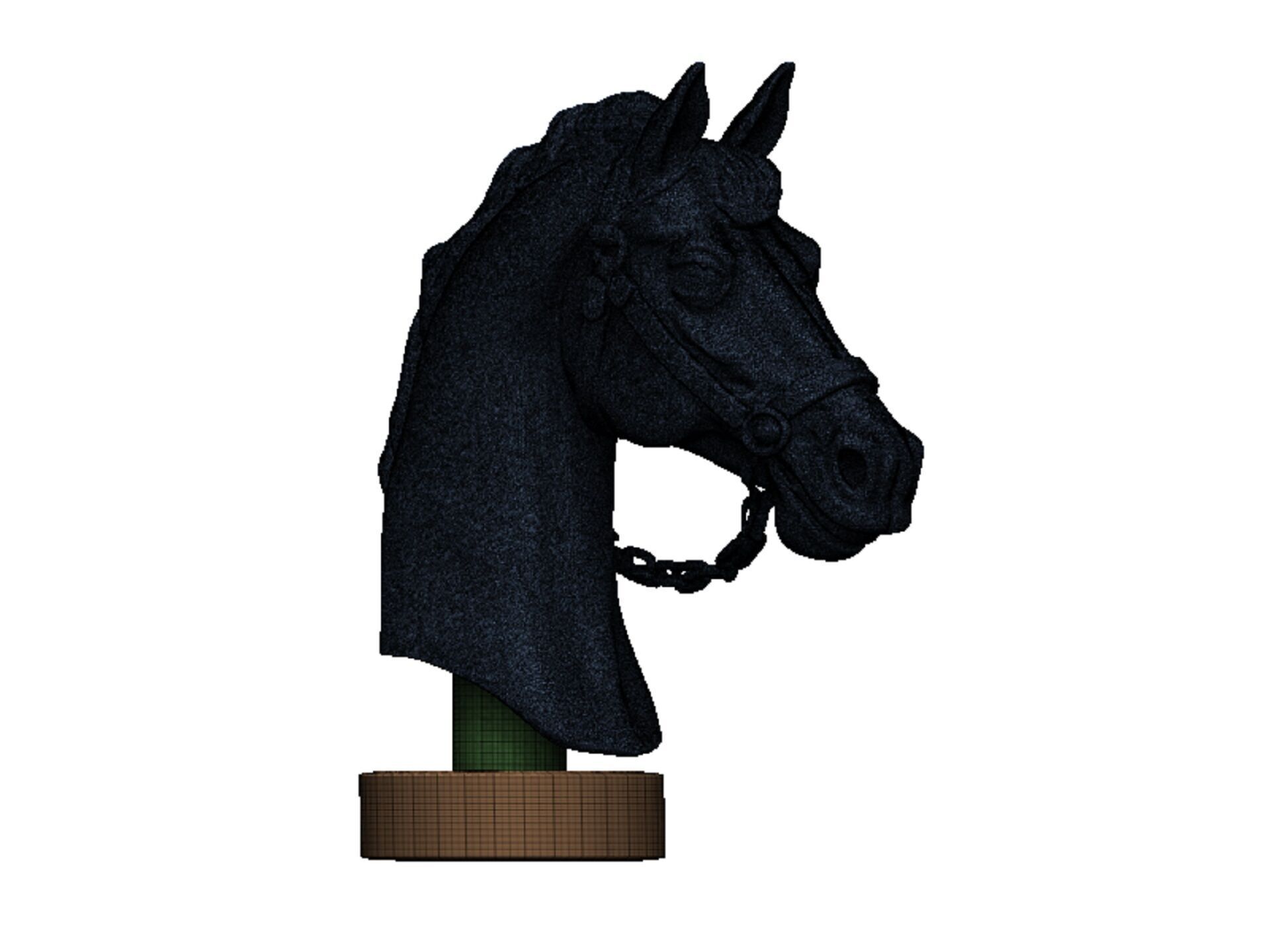 horse head 3D print model_11