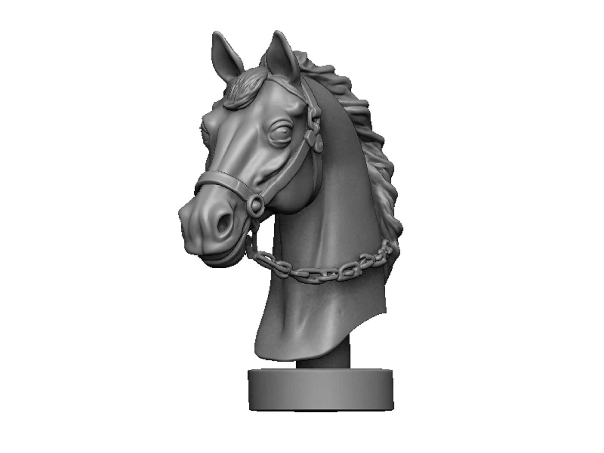 horse head 3D print model_6