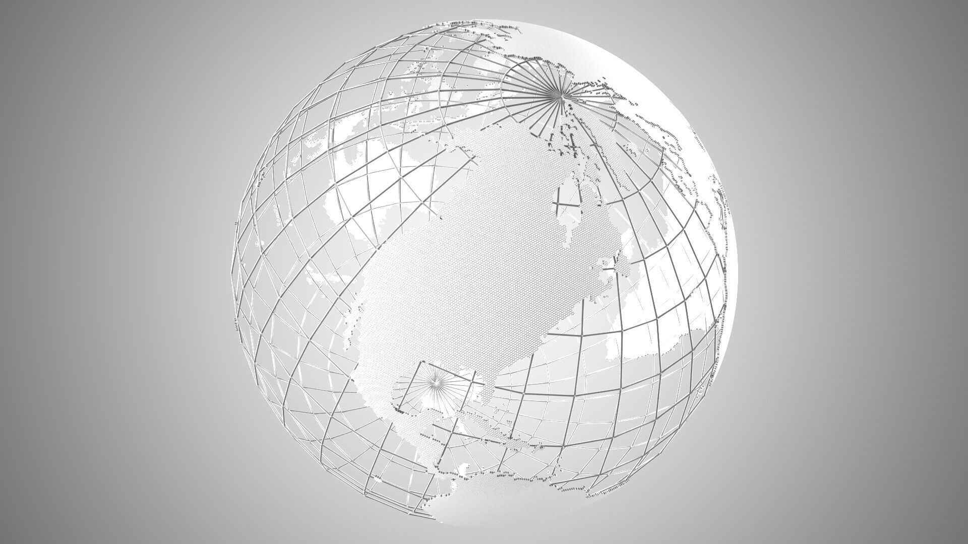 World Blue Globe News Wire 3D model_6