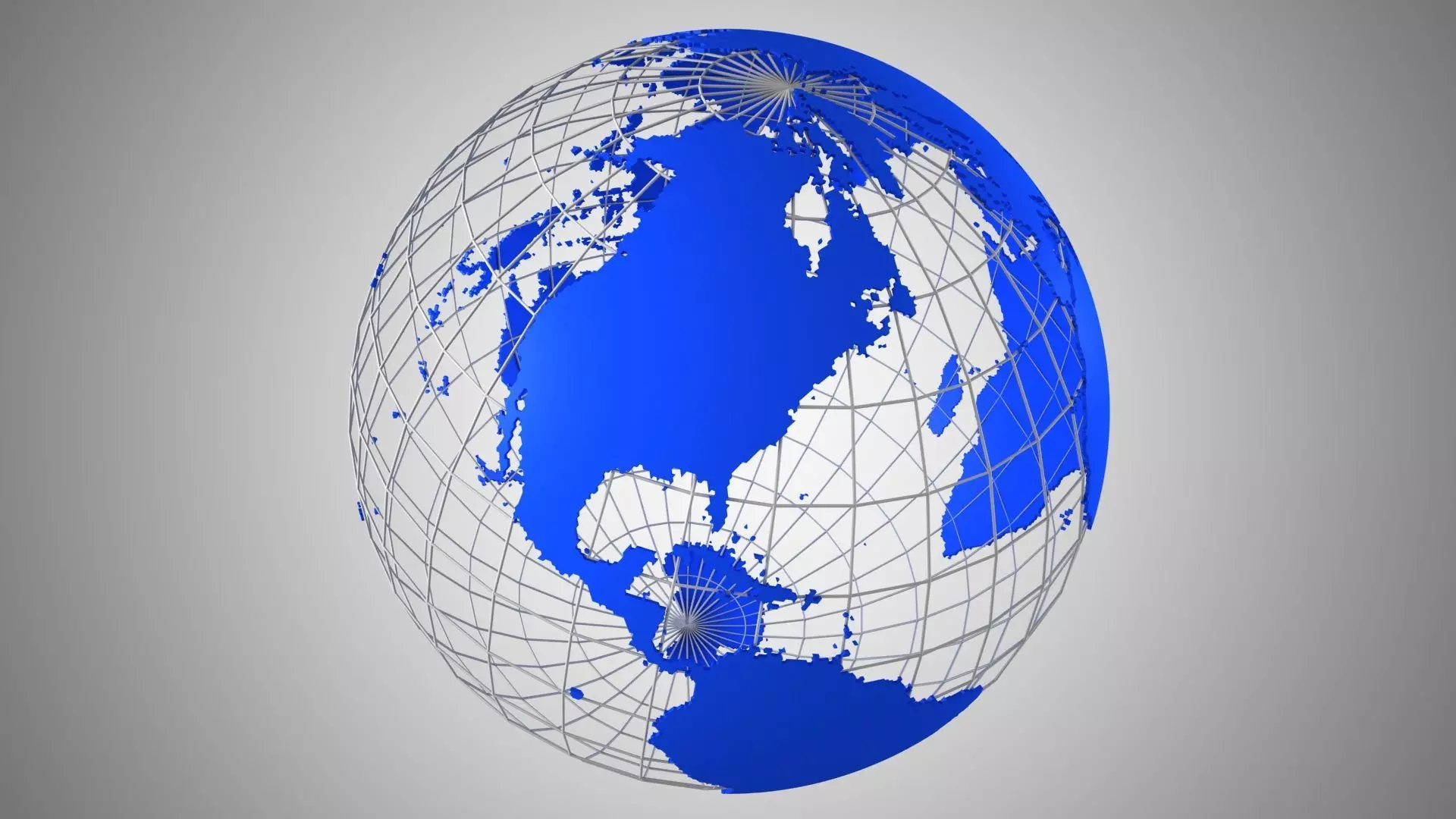 World Blue Globe News Wire 3D model_0