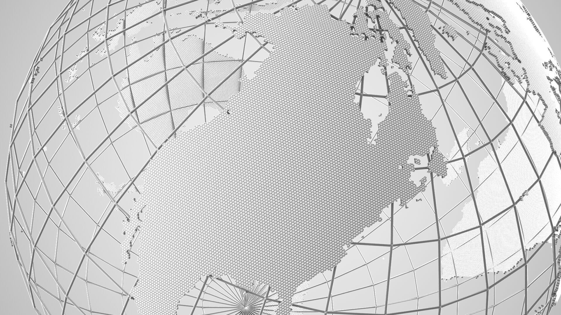 World Blue Globe News Wire 3D model_8
