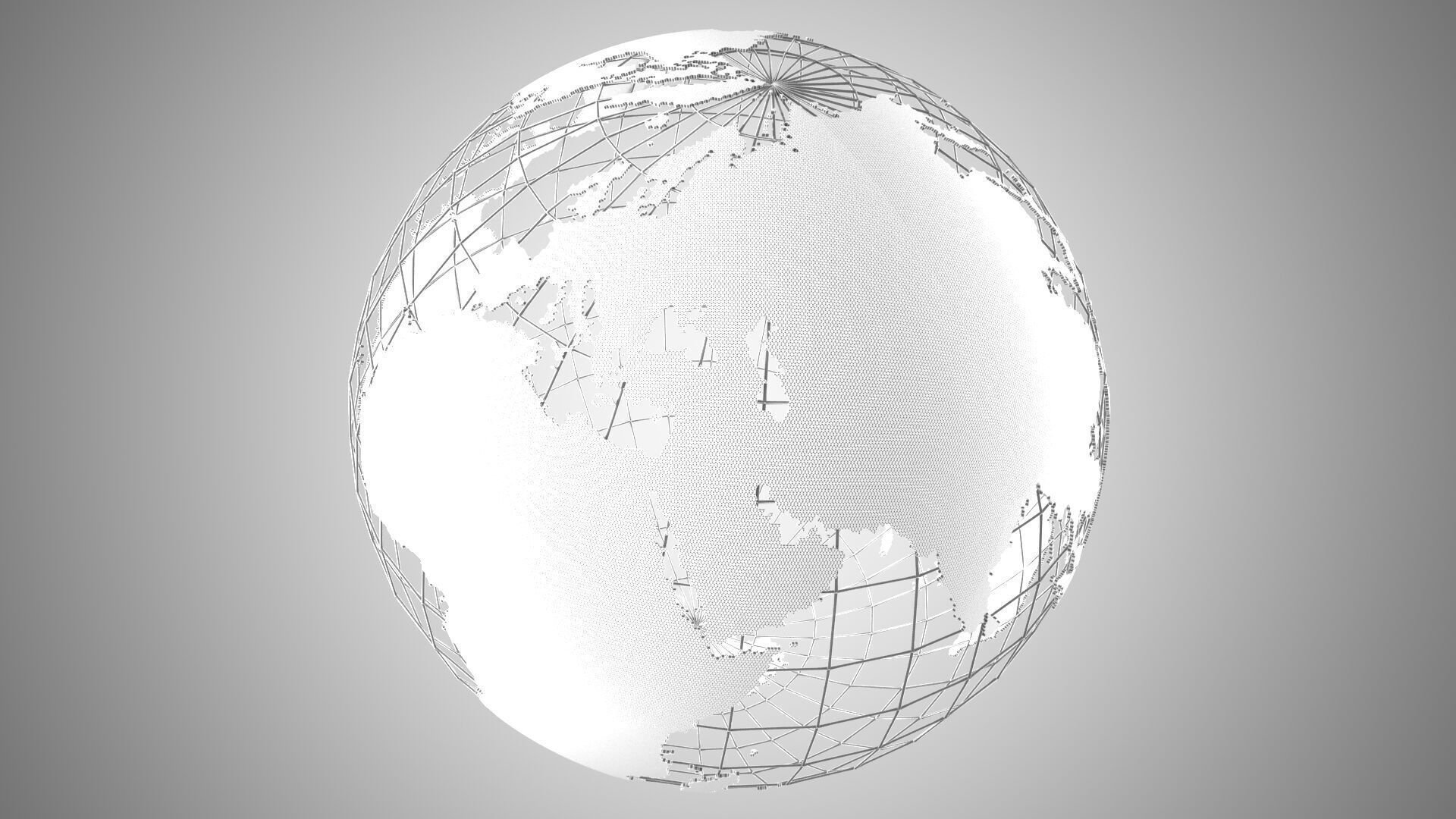 World Blue Globe News Wire 3D model_7