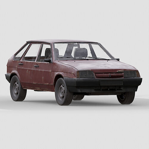 Vaz - 2109 Baltic Low-poly 3D model