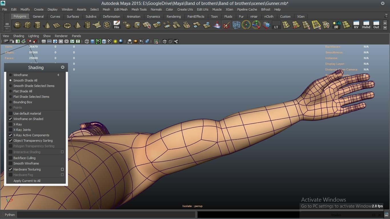 cartoon WW2 Character - Gunner 3D model_48