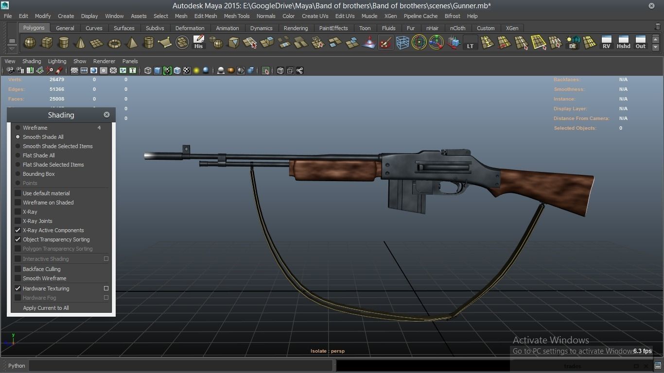 cartoon WW2 Character - Gunner 3D model_41