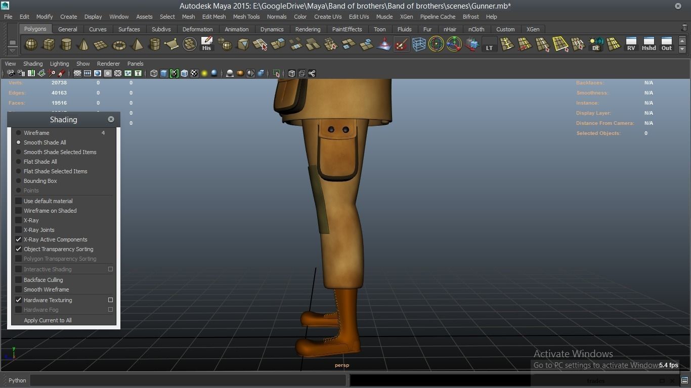cartoon WW2 Character - Gunner 3D model_29