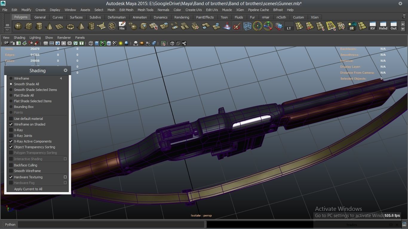 cartoon WW2 Character - Gunner 3D model_44