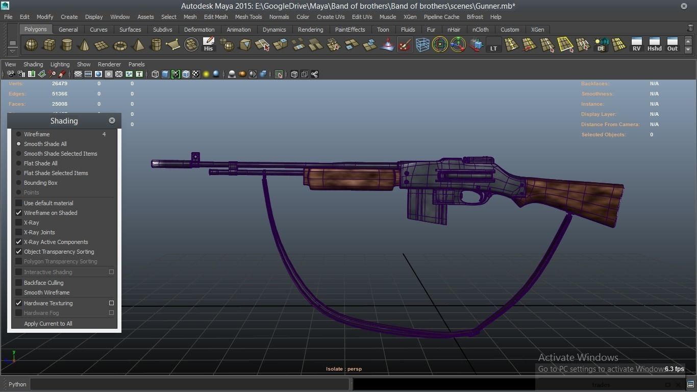 cartoon WW2 Character - Gunner 3D model_42