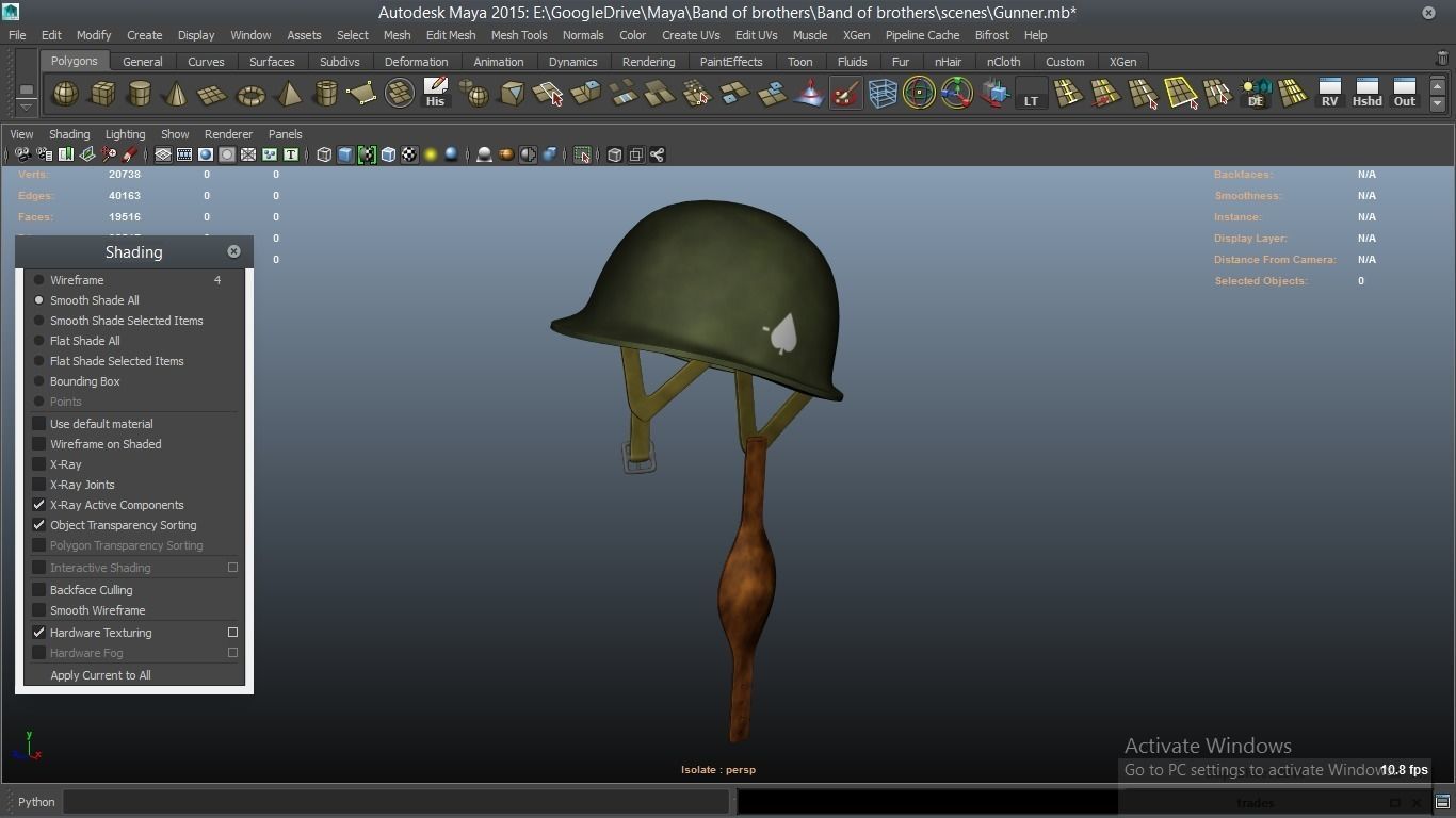 cartoon WW2 Character - Gunner 3D model_33
