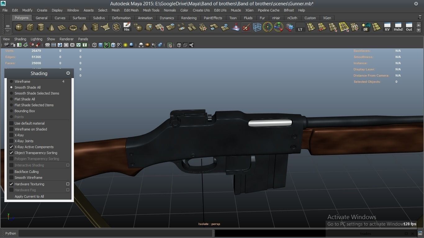 cartoon WW2 Character - Gunner 3D model_43