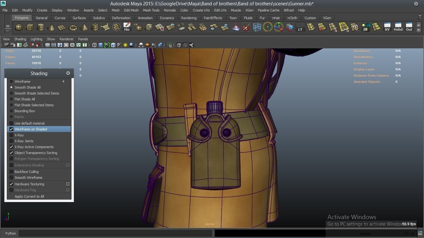cartoon WW2 Character - Gunner 3D model_38
