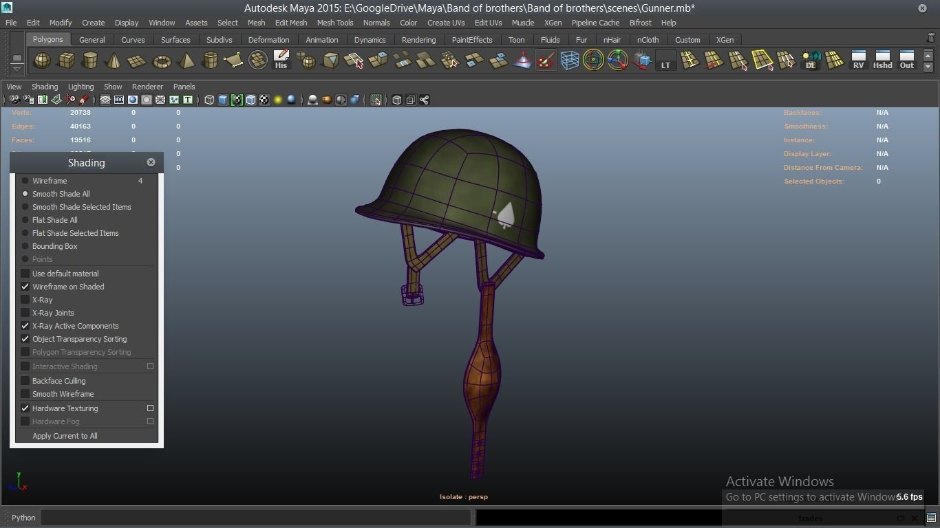 cartoon WW2 Character - Gunner 3D model_34
