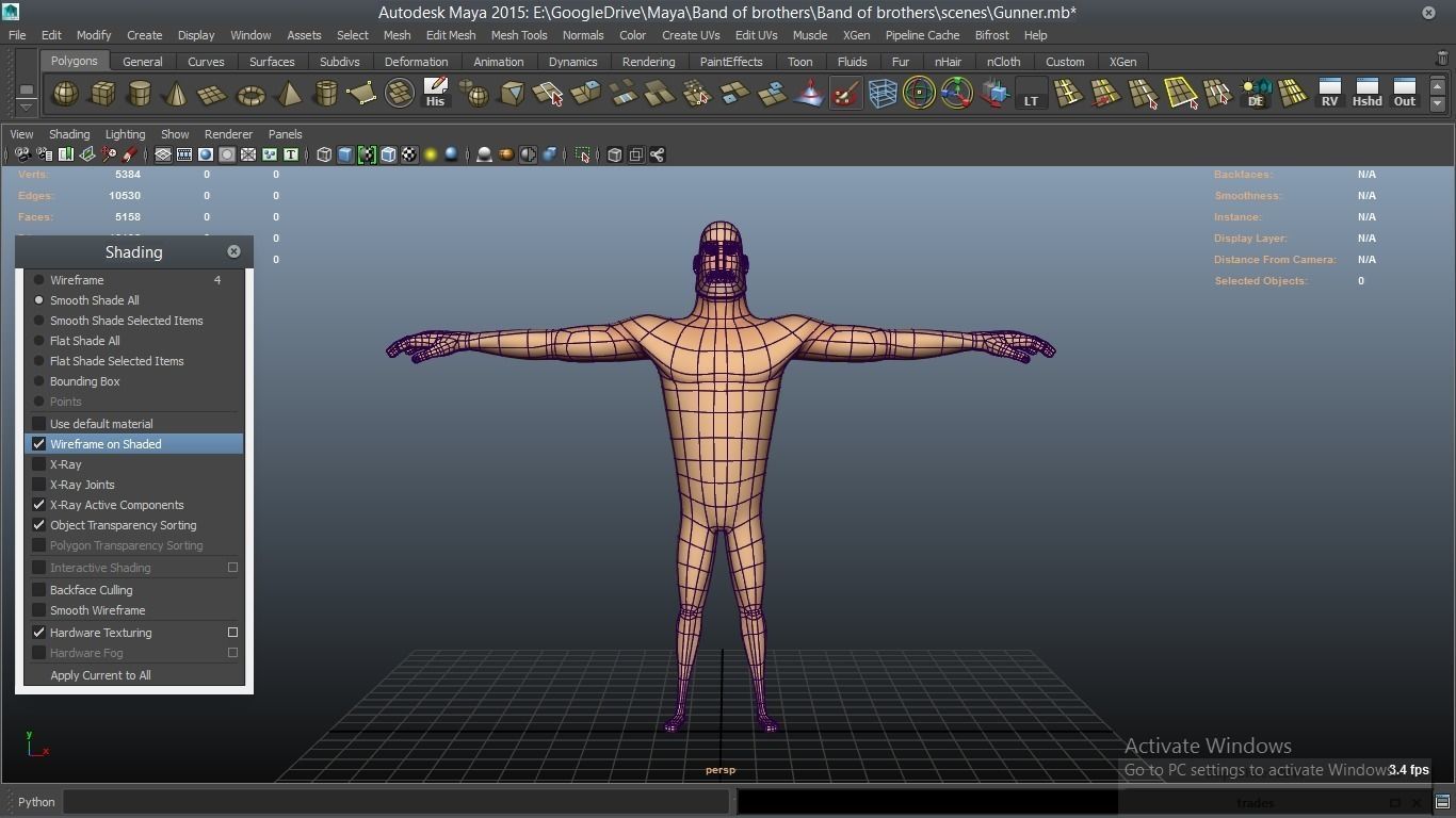 cartoon WW2 Character - Gunner 3D model_10