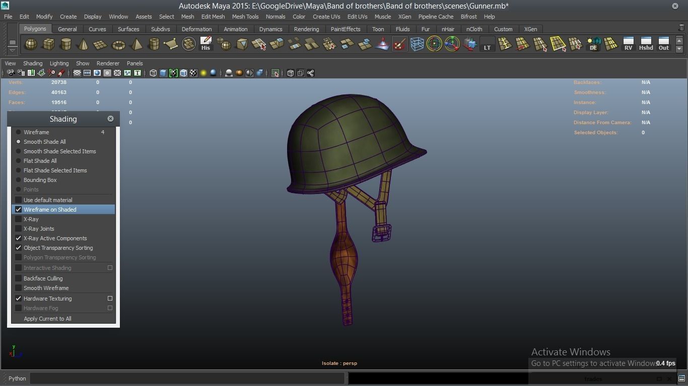 cartoon WW2 Character - Gunner 3D model_36