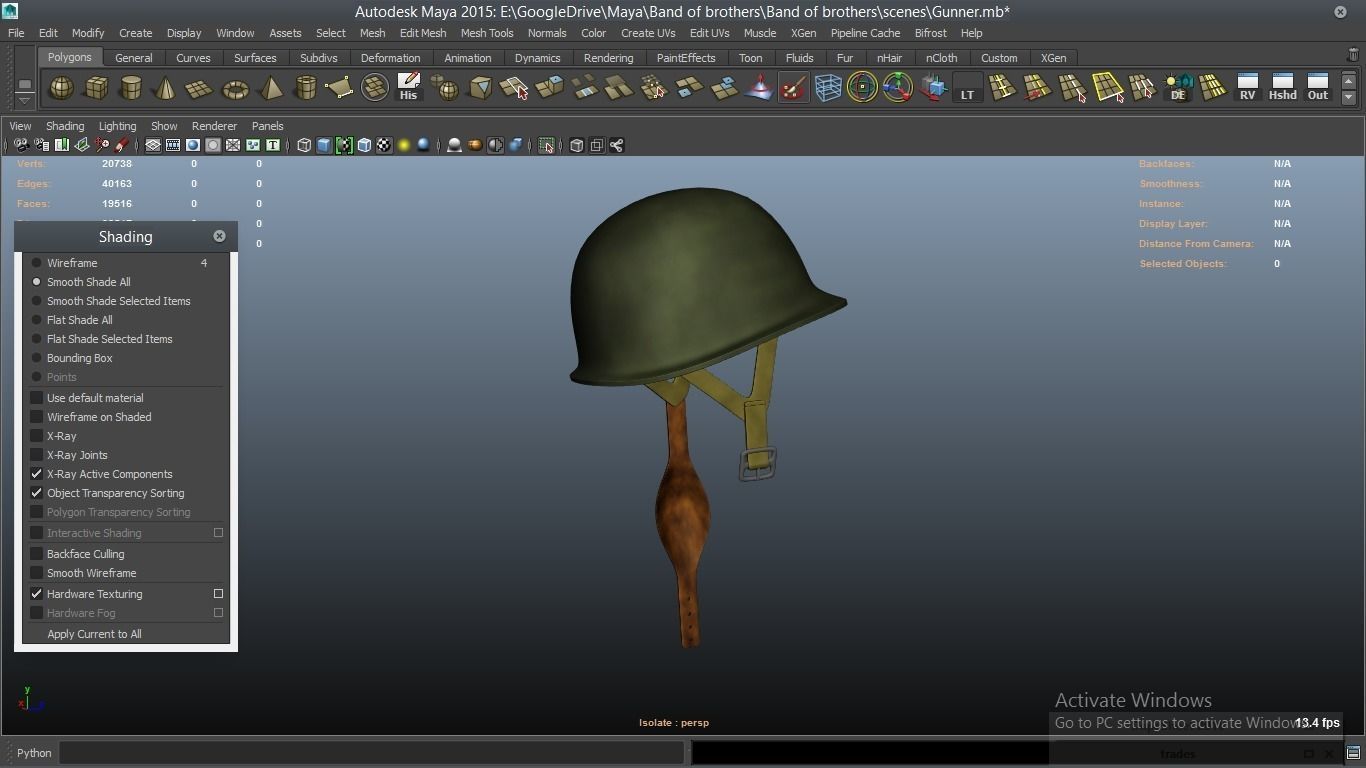 cartoon WW2 Character - Gunner 3D model_35