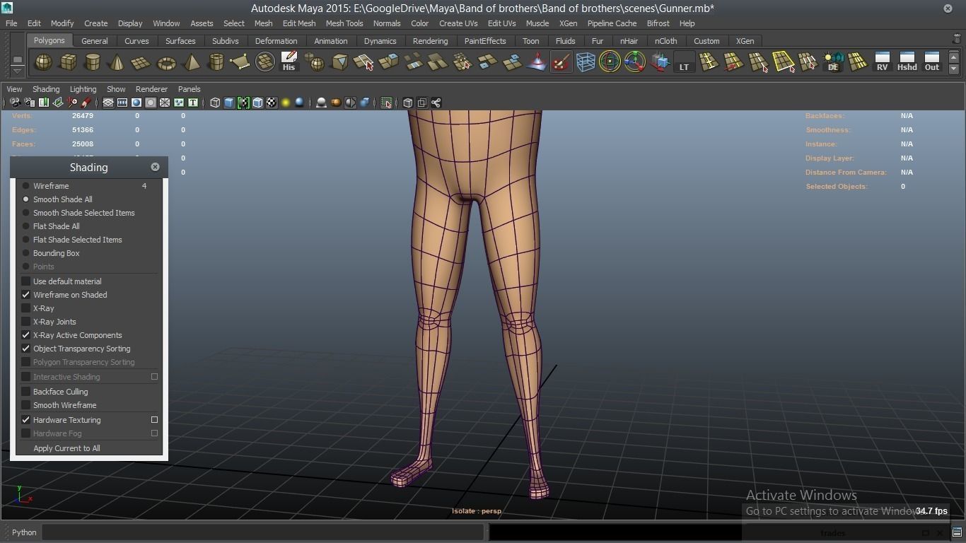 cartoon WW2 Character - Gunner 3D model_50