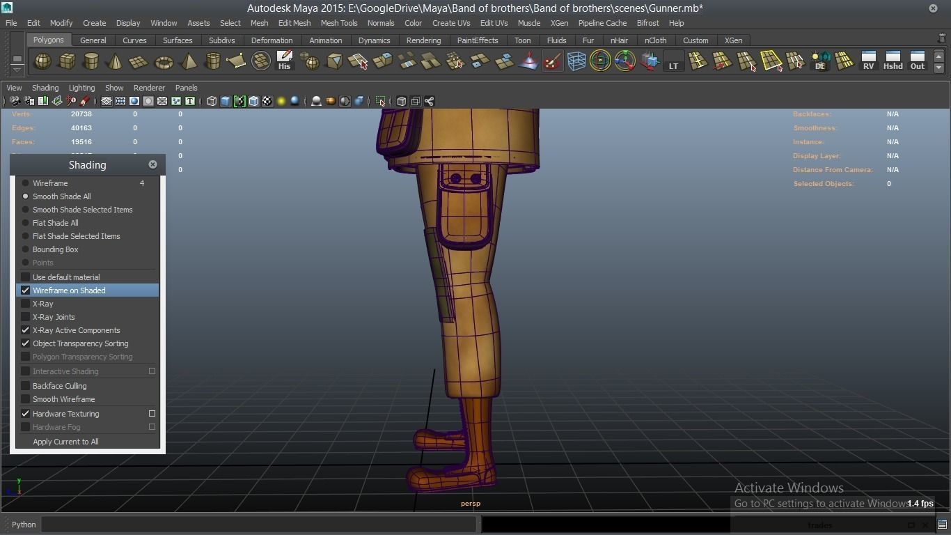 cartoon WW2 Character - Gunner 3D model_30