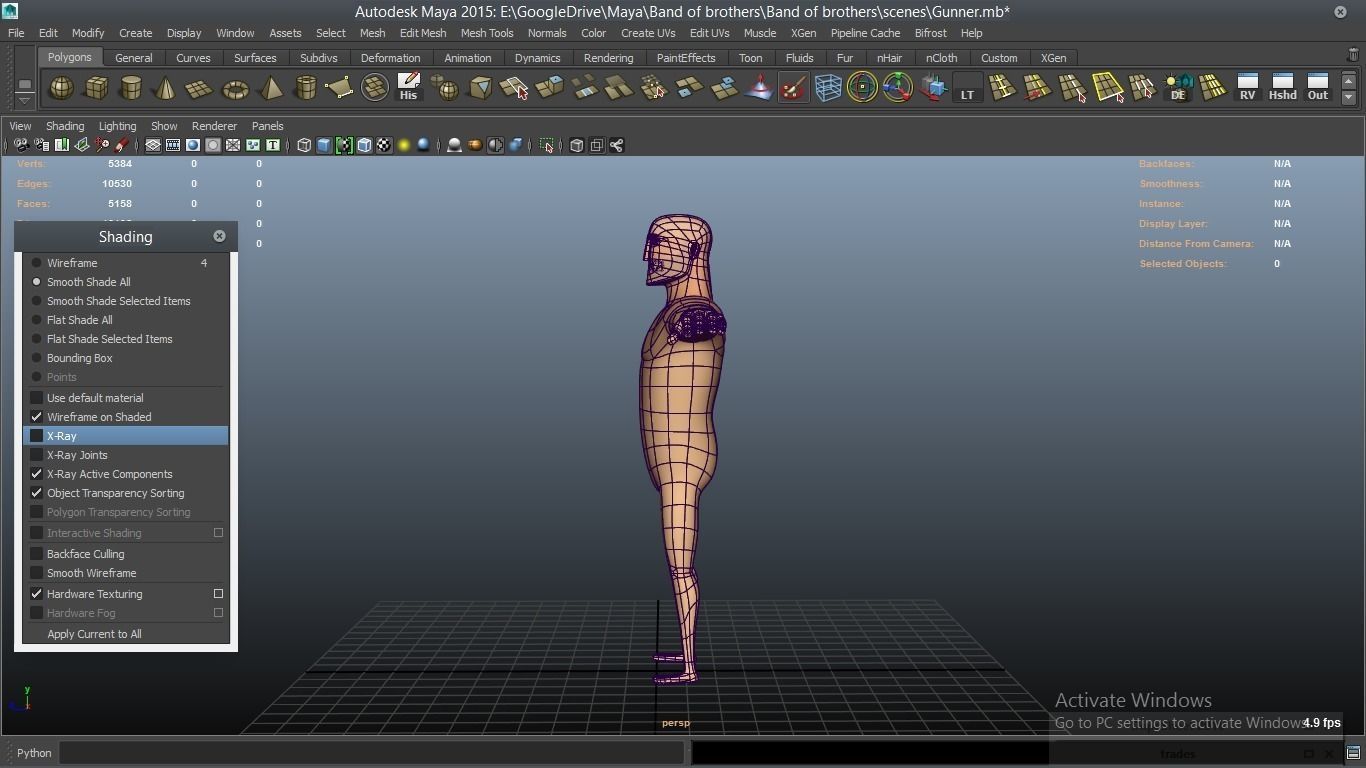 cartoon WW2 Character - Gunner 3D model_12