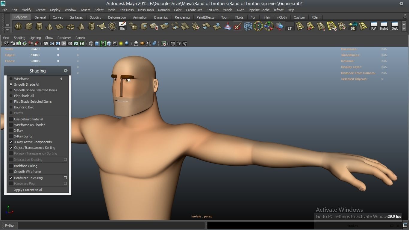 cartoon WW2 Character - Gunner 3D model_45