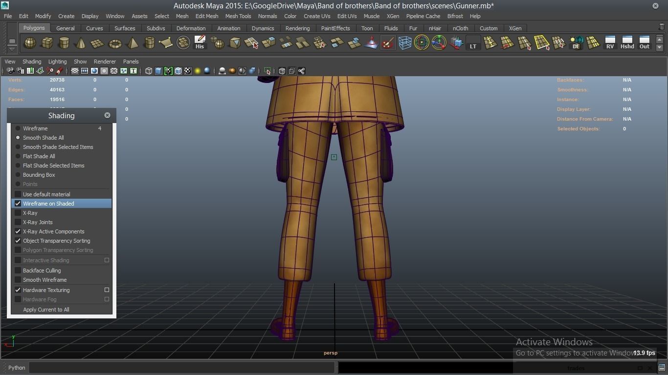 cartoon WW2 Character - Gunner 3D model_32