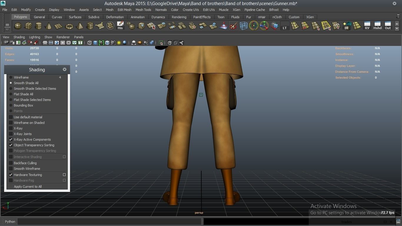 cartoon WW2 Character - Gunner 3D model_31
