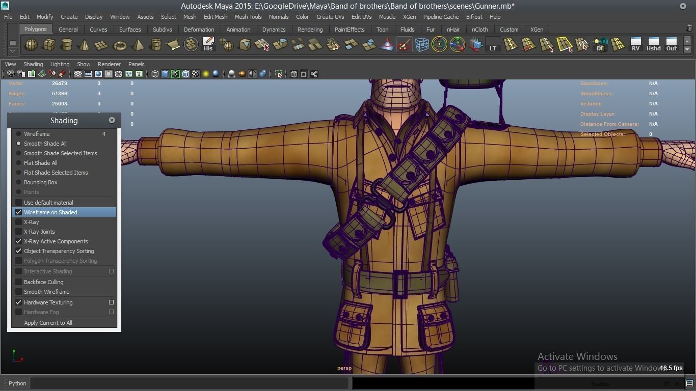 cartoon WW2 Character - Gunner 3D model_24