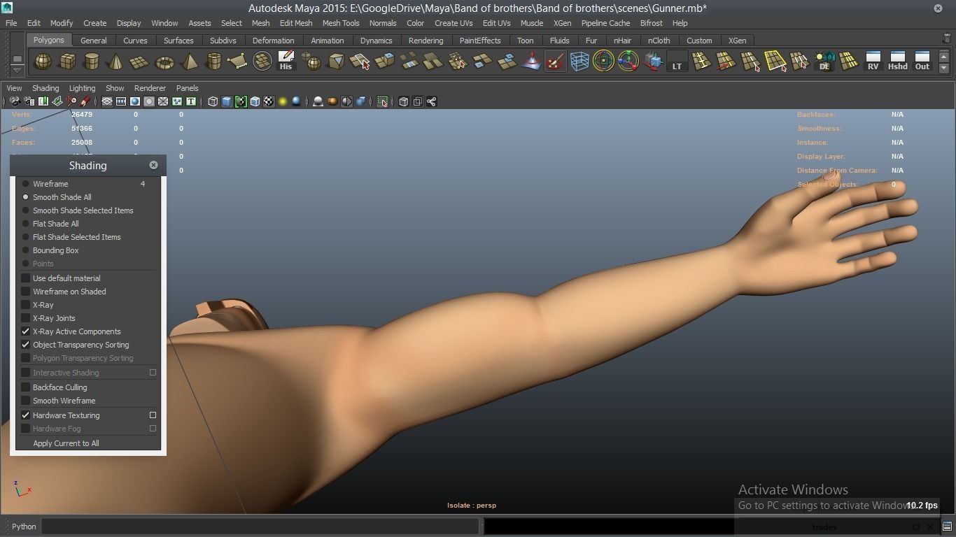 cartoon WW2 Character - Gunner 3D model_47