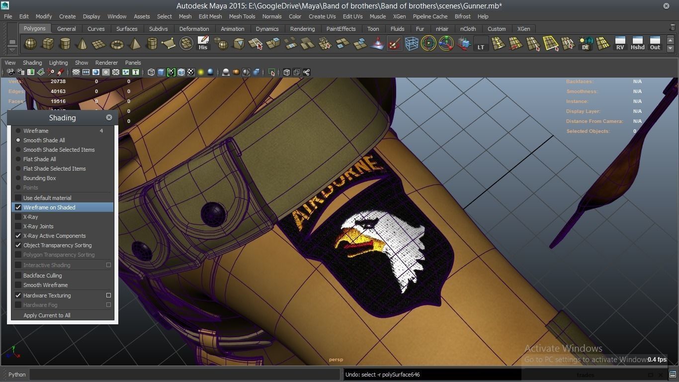 cartoon WW2 Character - Gunner 3D model_40