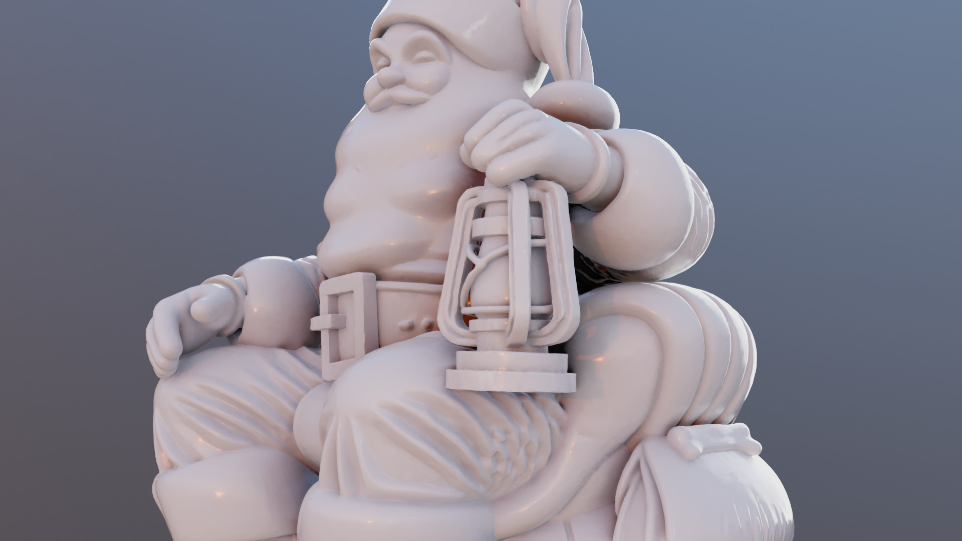 Santas Cozy Lantern 3D Printable Christmas Santa Model 3D print model_10