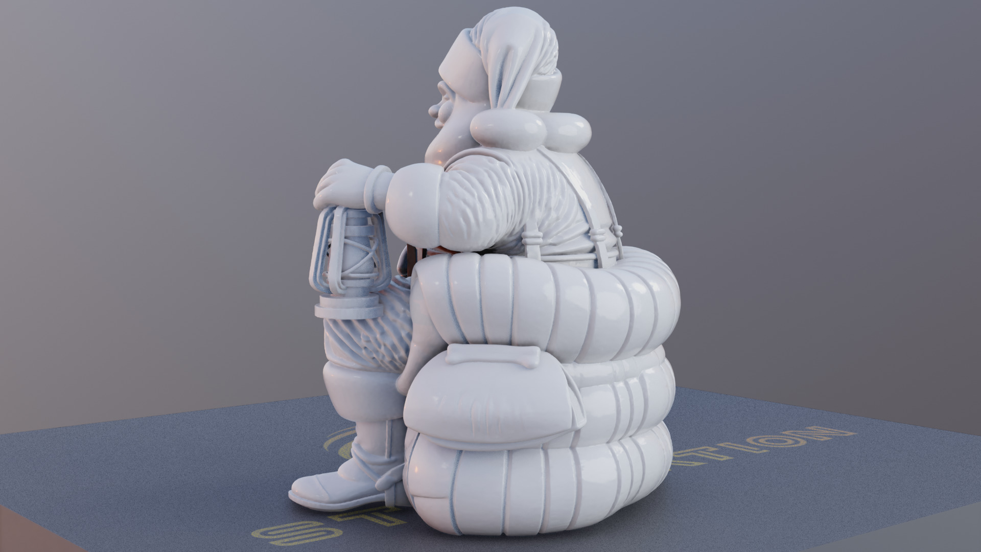 Santas Cozy Lantern 3D Printable Christmas Santa Model 3D print model_6