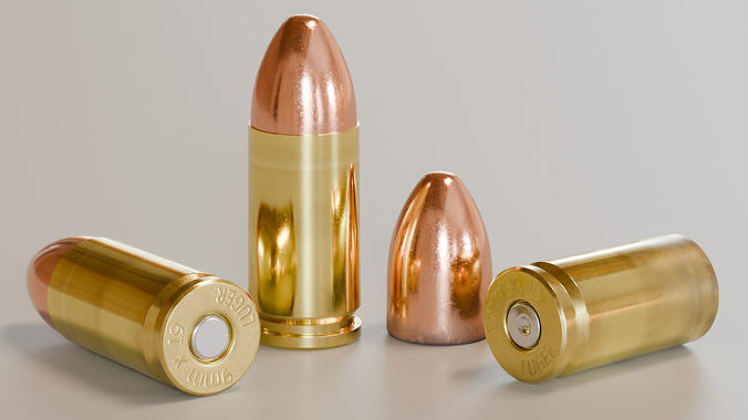 9mm x 19 Luger Parabellum Bullet Cartridge 3D model