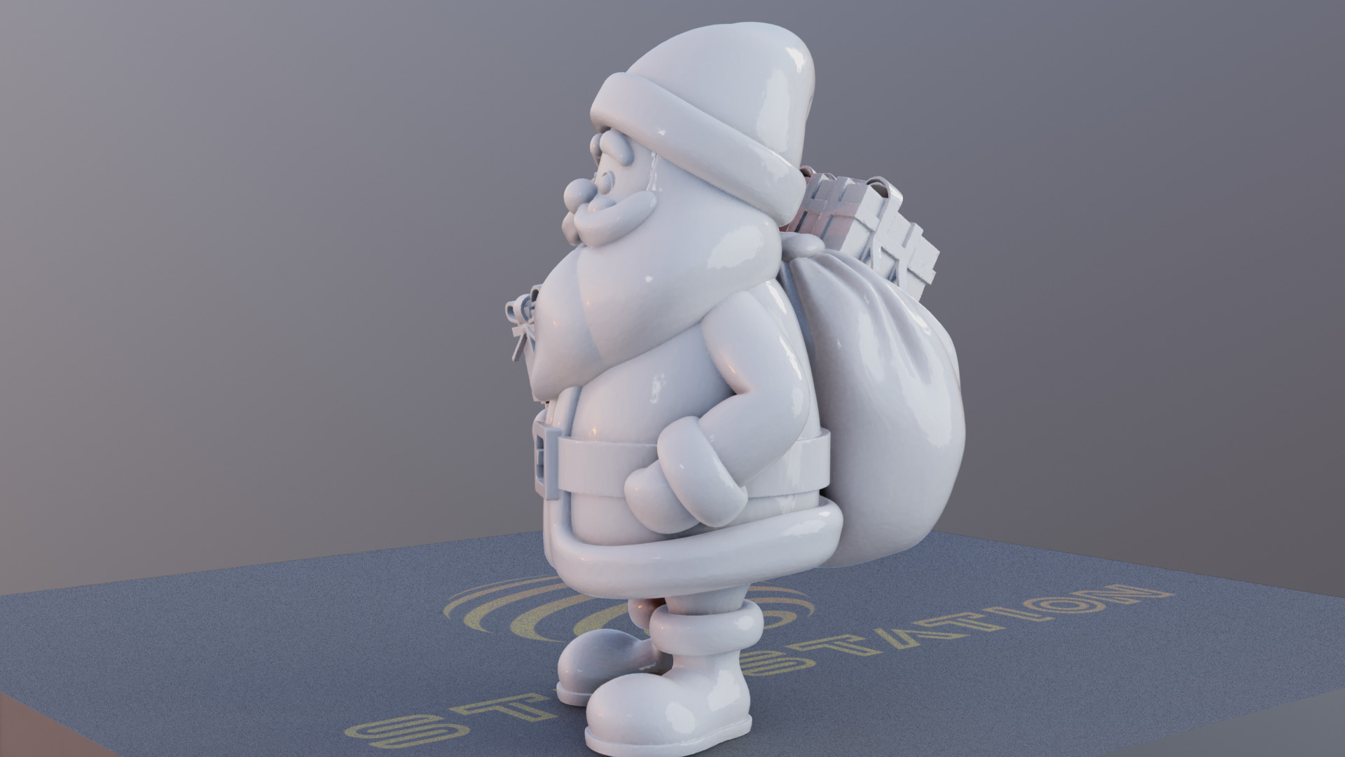 Santa Gift Giver 3D Printable Santa with Present Sack 3D print model_5