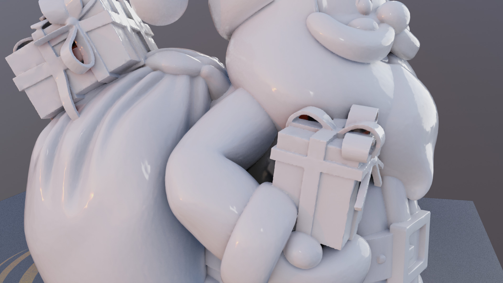 Santa Gift Giver 3D Printable Santa with Present Sack 3D print model_8