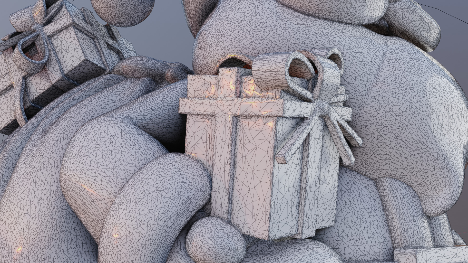 Santa Gift Giver 3D Printable Santa with Present Sack 3D print model_3