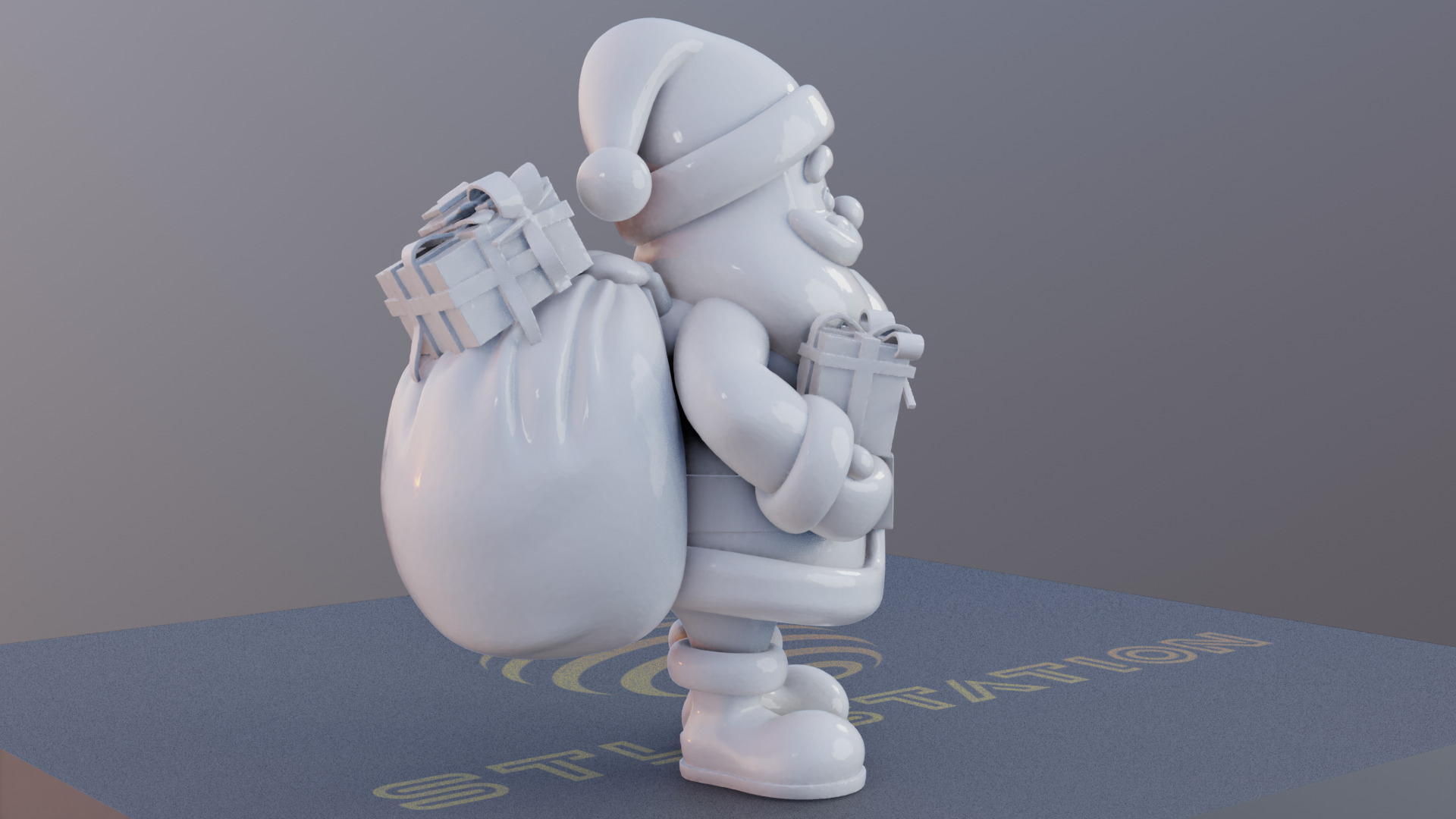 Santa Gift Giver 3D Printable Santa with Present Sack 3D print model_7