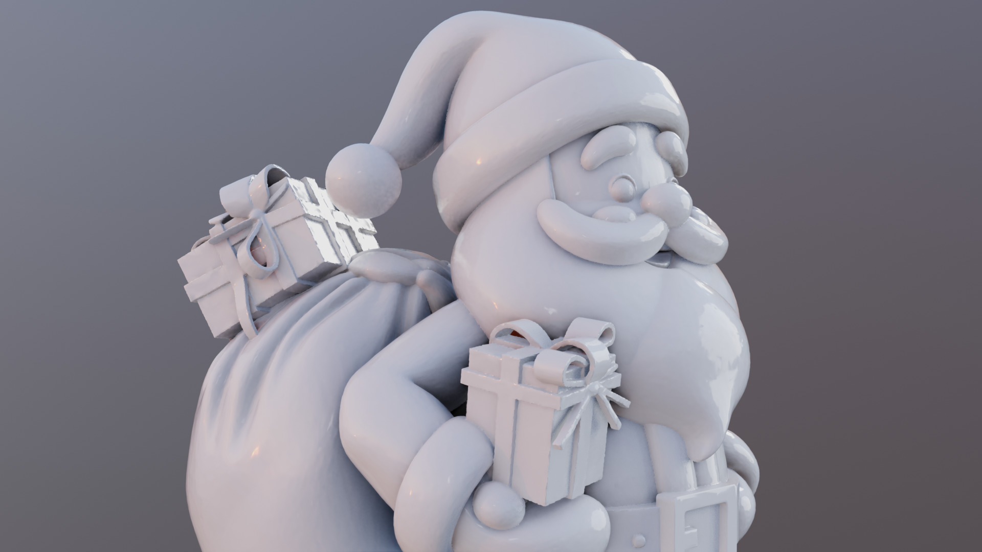 Santa Gift Giver 3D Printable Santa with Present Sack 3D print model_12