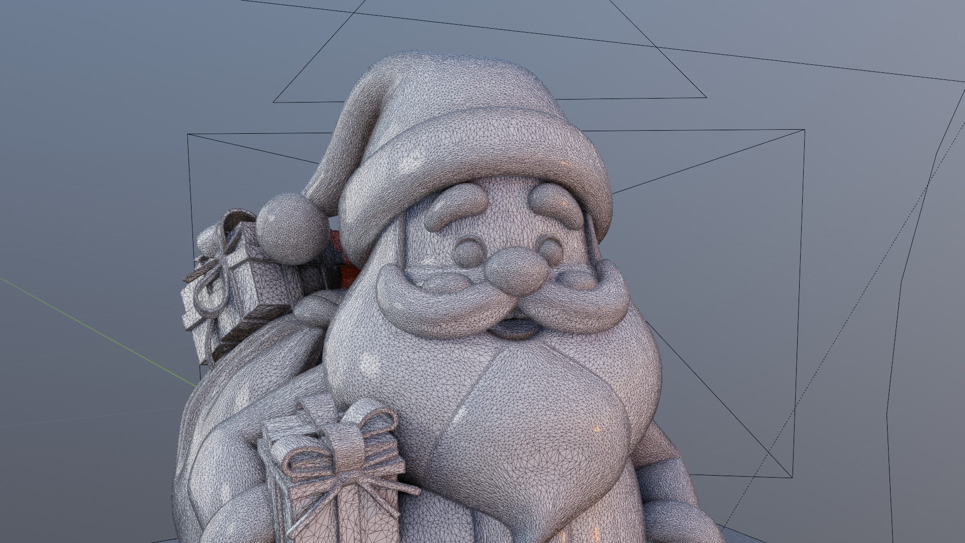 Santa Gift Giver 3D Printable Santa with Present Sack 3D print model_4