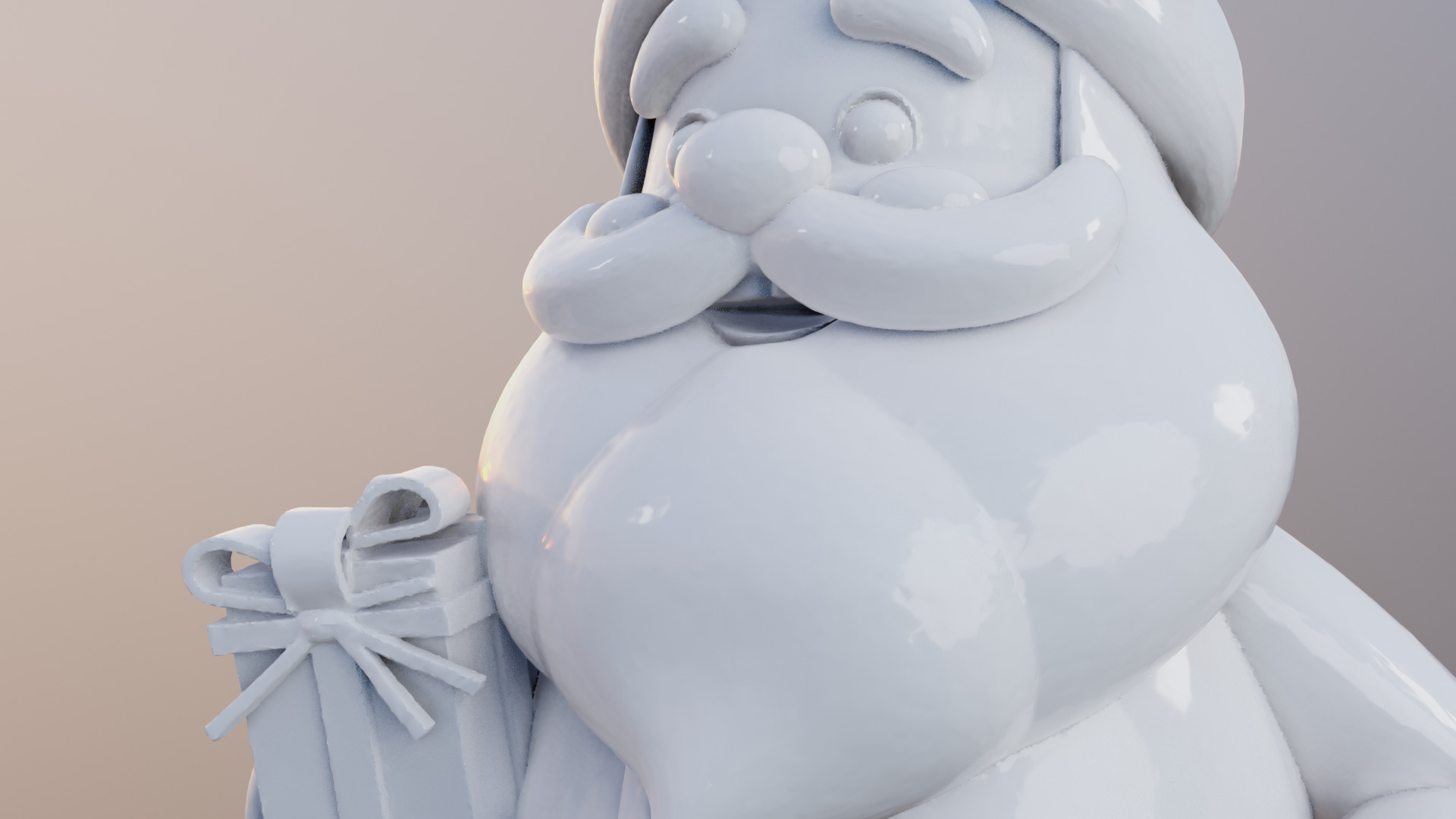 Santa Gift Giver 3D Printable Santa with Present Sack 3D print model_9