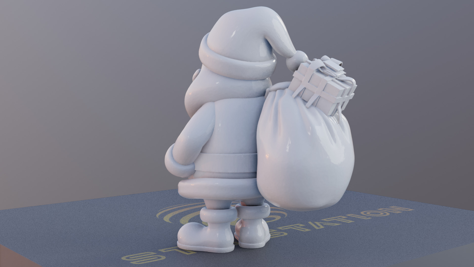 Santa Gift Giver 3D Printable Santa with Present Sack 3D print model_6