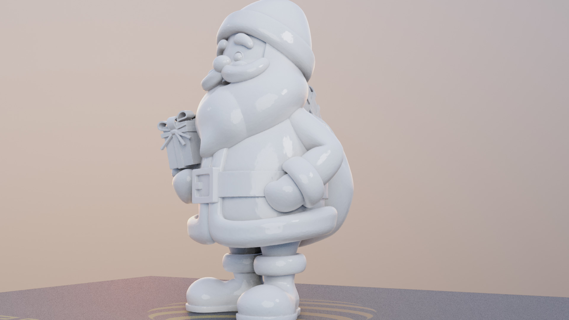 Santa Gift Giver 3D Printable Santa with Present Sack 3D print model_2