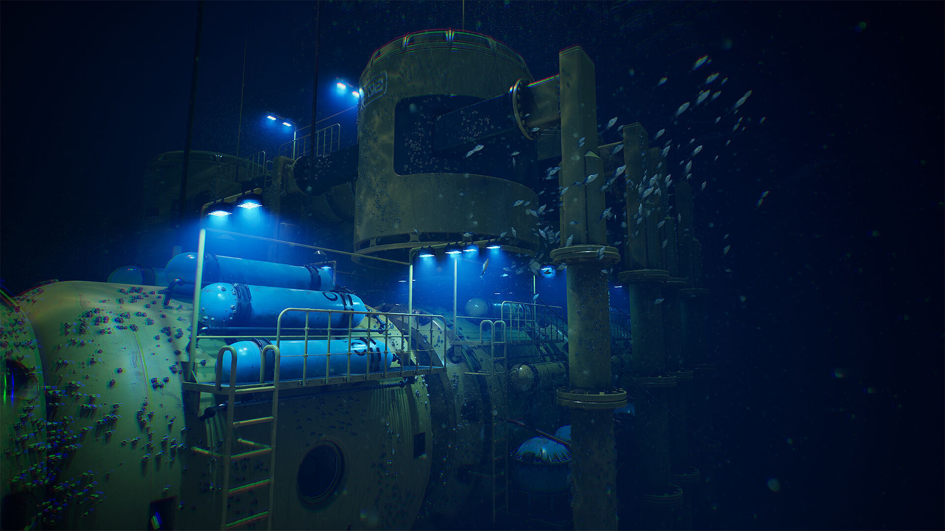 Deep Water Station Low-poly 3D model_10