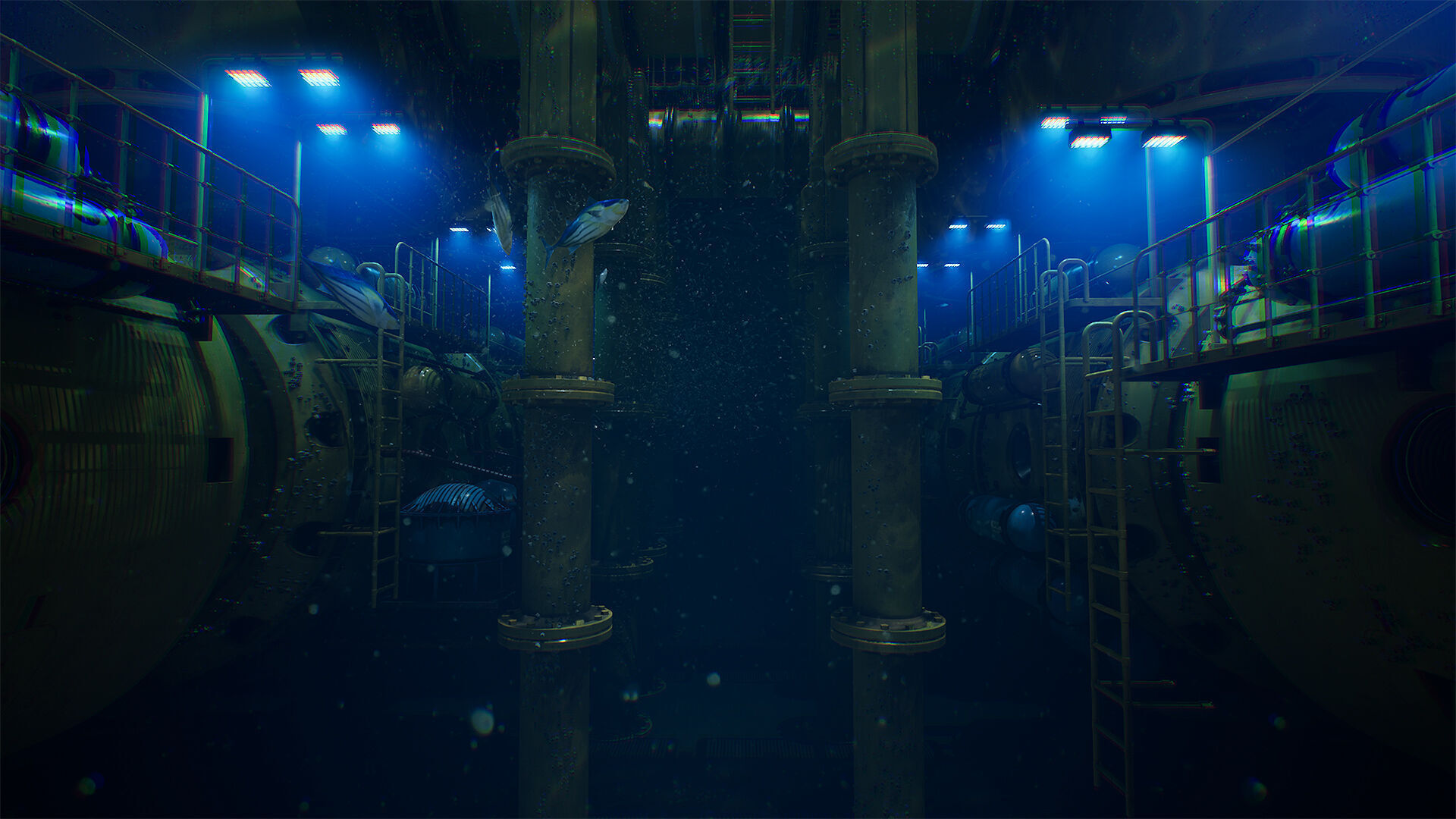 Deep Water Station Low-poly 3D model_3