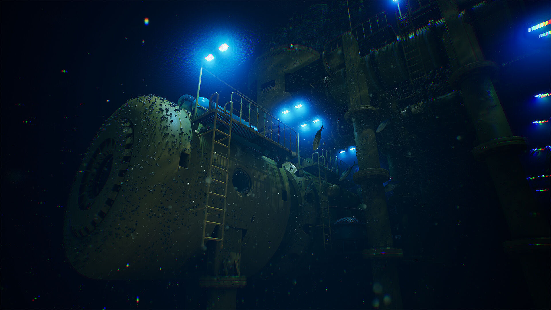 Deep Water Station Low-poly 3D model_5