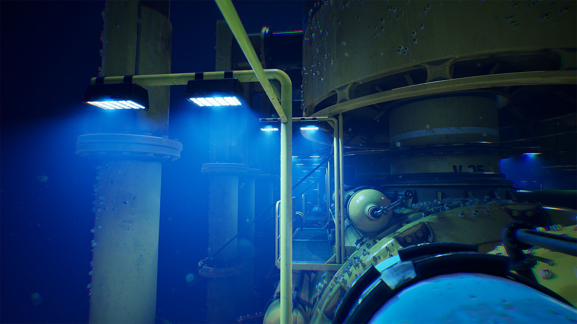 Deep Water Station Low-poly 3D model_12