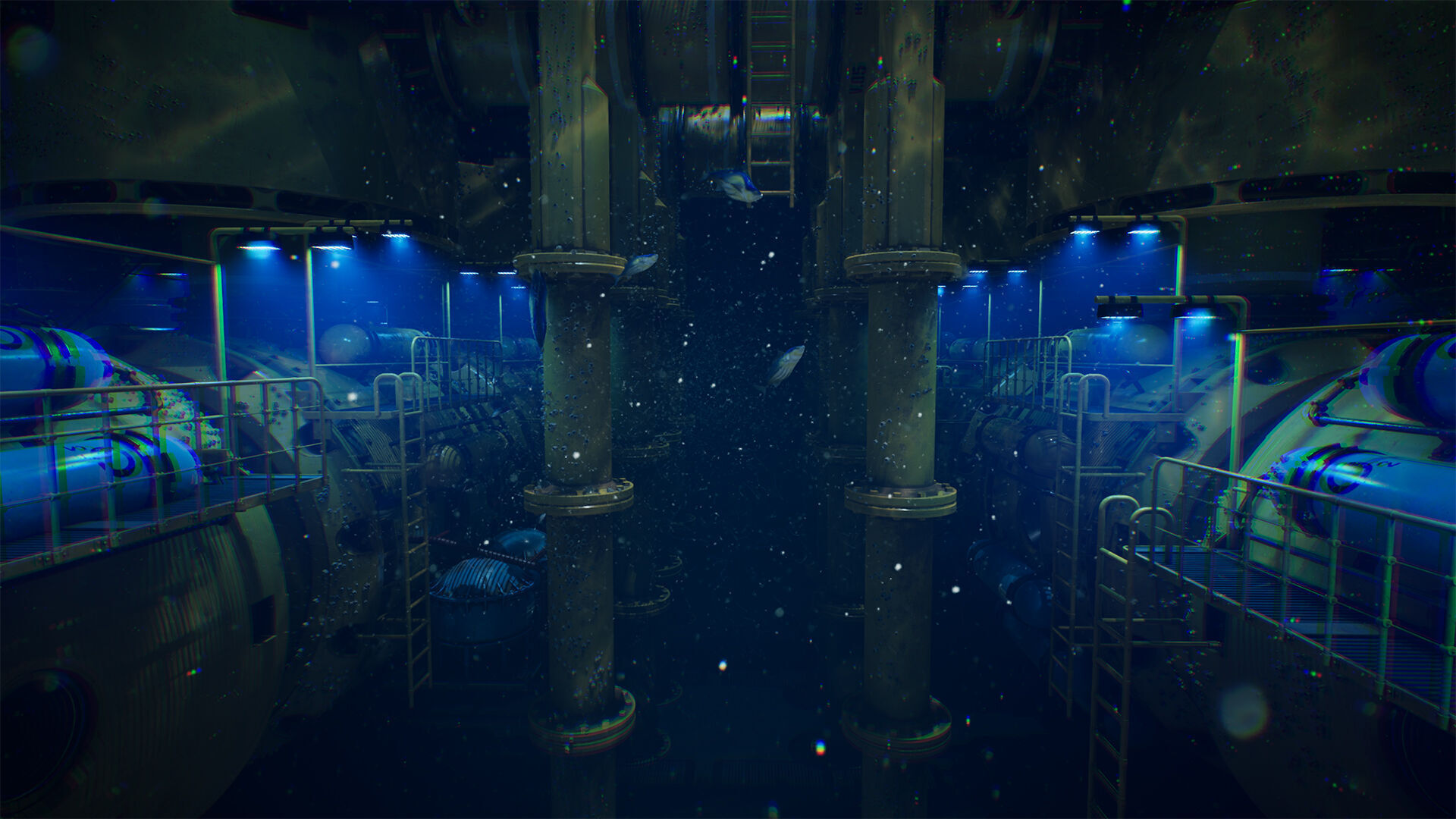 Deep Water Station Low-poly 3D model_8