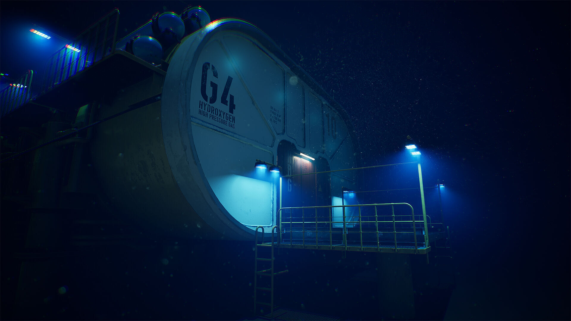 Deep Water Station Low-poly 3D model_6