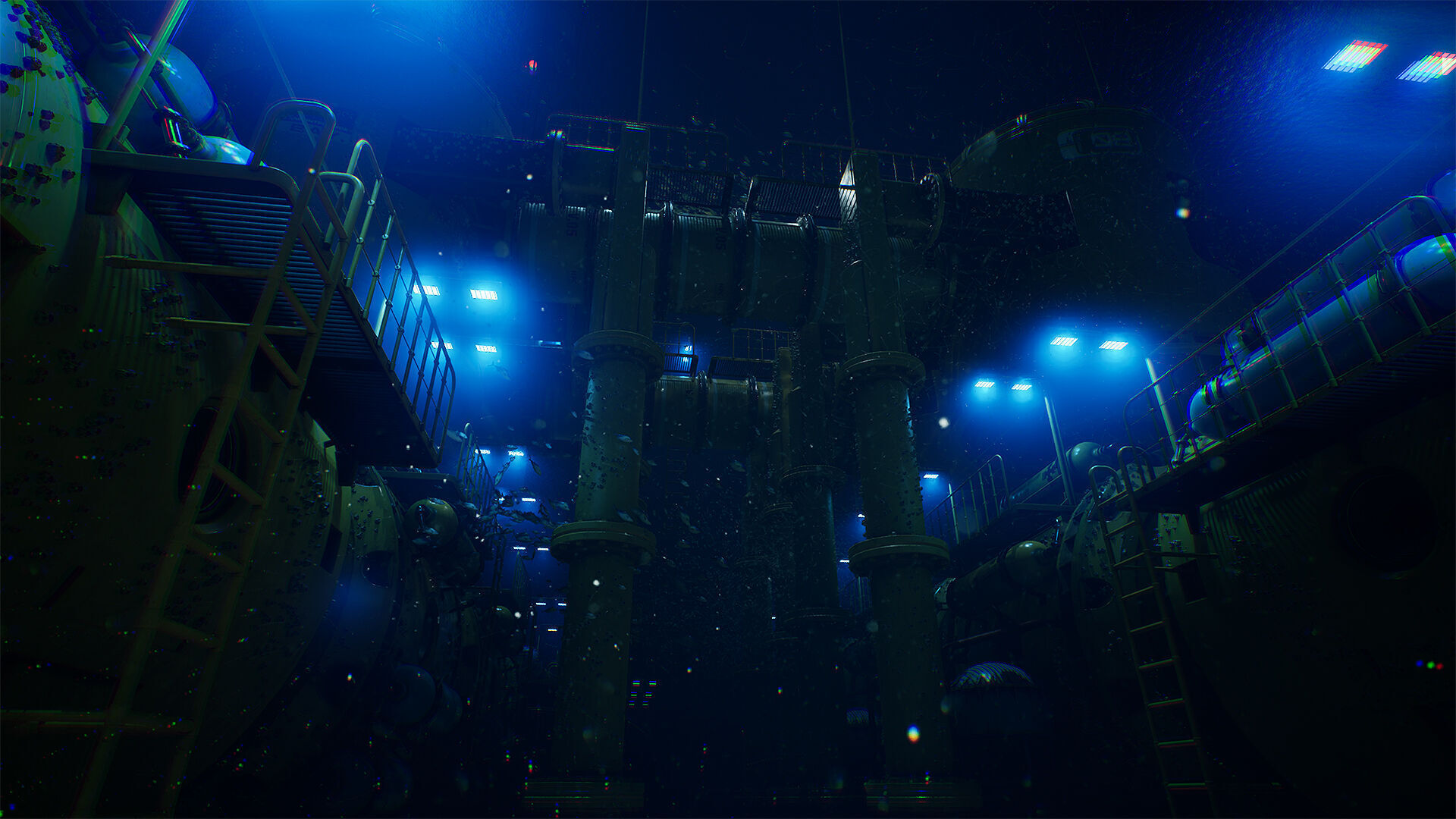 Deep Water Station Low-poly 3D model_9