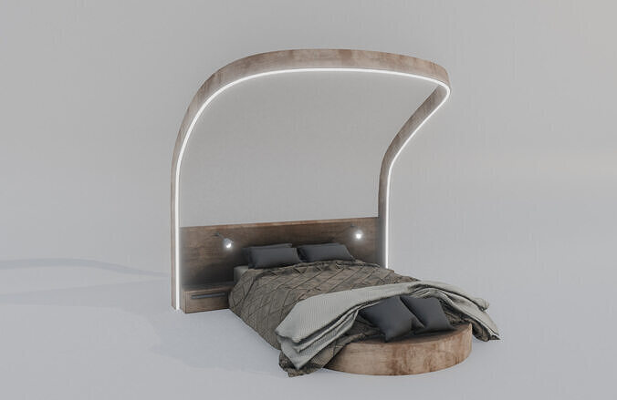Propoli Bed Low-poly 3D model