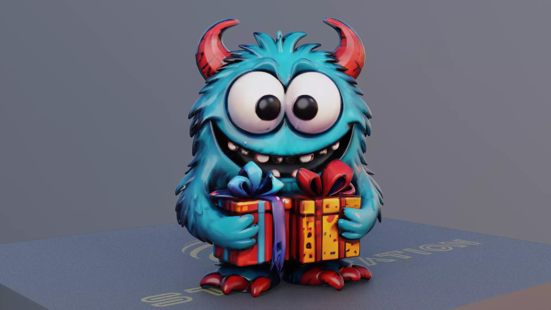 Joy Grump 3D Printable Monster Carrying Gifts 3D print model